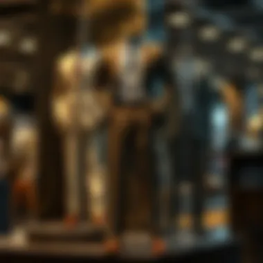 Stylish straight leg suit pants displayed on a tailored mannequin