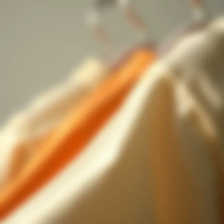 A close-up of sustainable fabric options for bell sleeve t-shirts