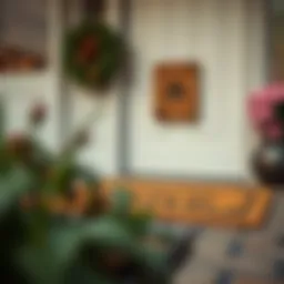 Charming farmhouse style doormat with rustic design