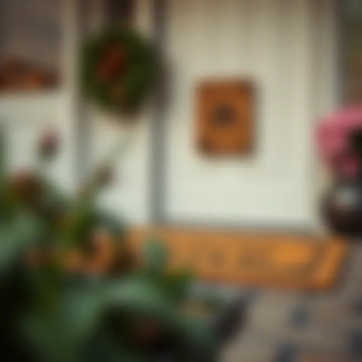 Charming Rustic Design Charming farmhouse style doormat with rustic design