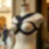 Elegant design showcasing cross shapewear on a mannequin