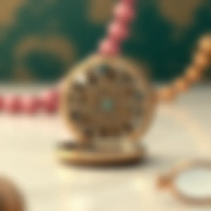 Contemporary Chic Modern compact mirror with contemporary artistic patterns