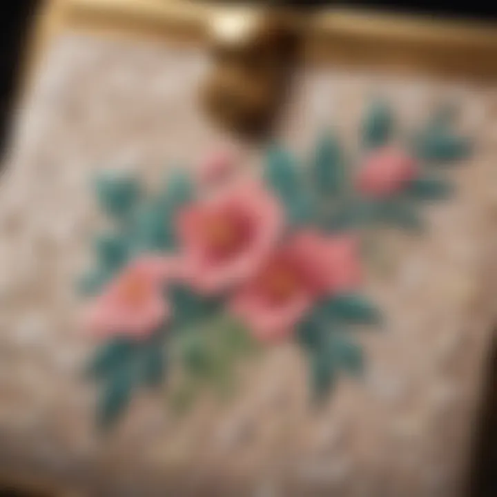 A vintage kiss lock wallet showcasing intricate embroidery