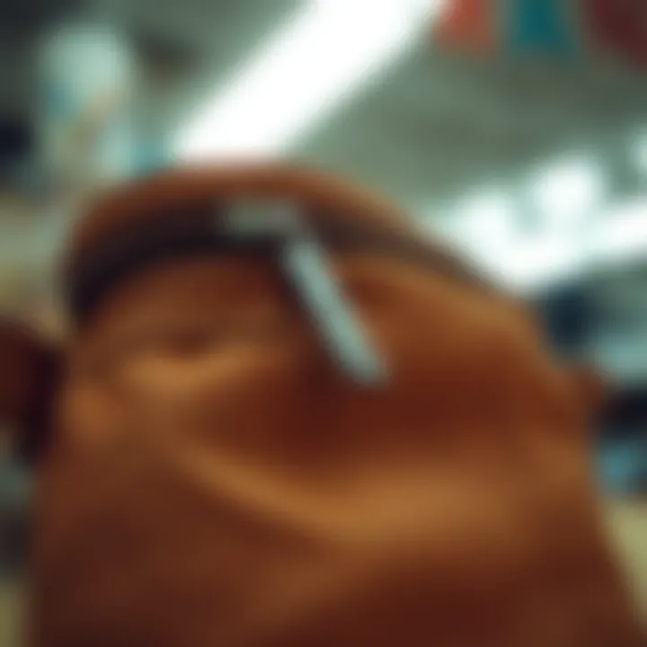 Close-up of the materials used in a leg belt bag showcasing texture and quality.