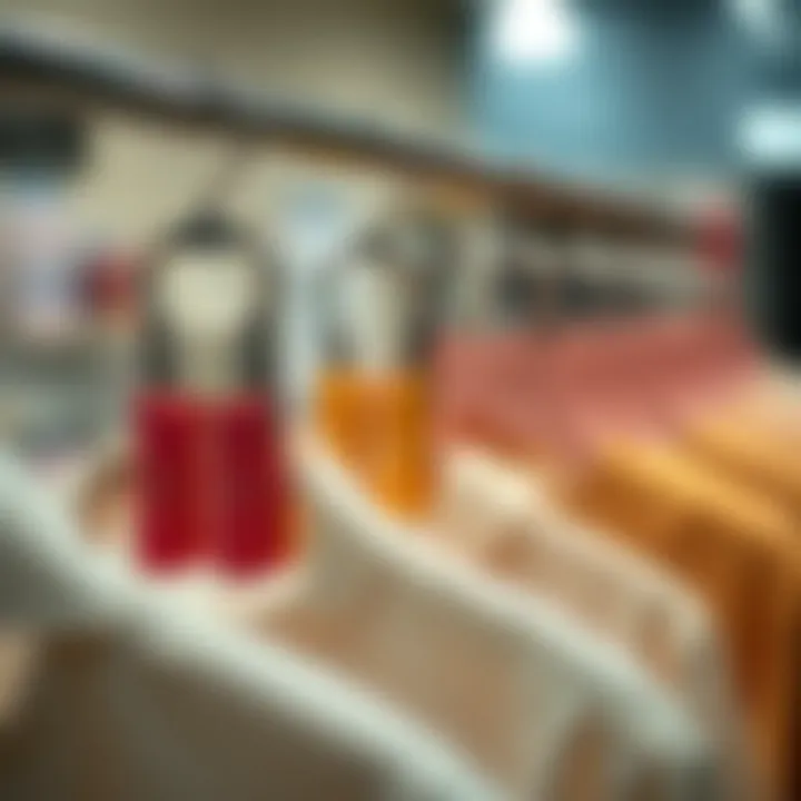 Visual representation of clothes clamps in sustainable fabric care