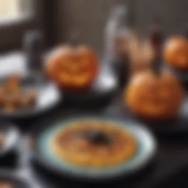 Vibrant assortment of plastic plates showcasing Halloween designs