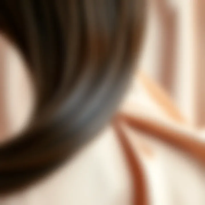 Straight Hair Meets Silk Close-up of straight hair against a silk background