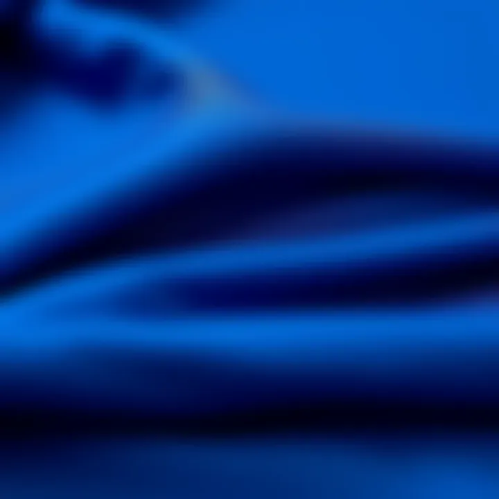 Fabric swatches showcasing variations of royal blue