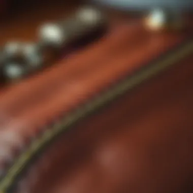 Artisan Stitching Quality Craftsmanship of leather dopp kit stitching