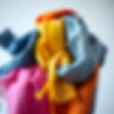 A Spectrum of Style: Diverse Sparkly Scarves An artistic arrangement of various sparkly scarves in different colors and textures, symbolizing diversity in fashion.