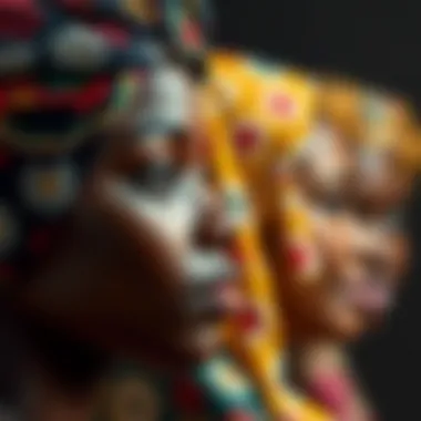A close-up of sustainable fabric choices highlighted for headwraps.
