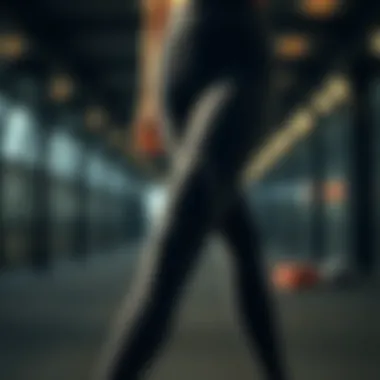 Fabric technology of thigh shaper leggings showcasing stretch and durability
