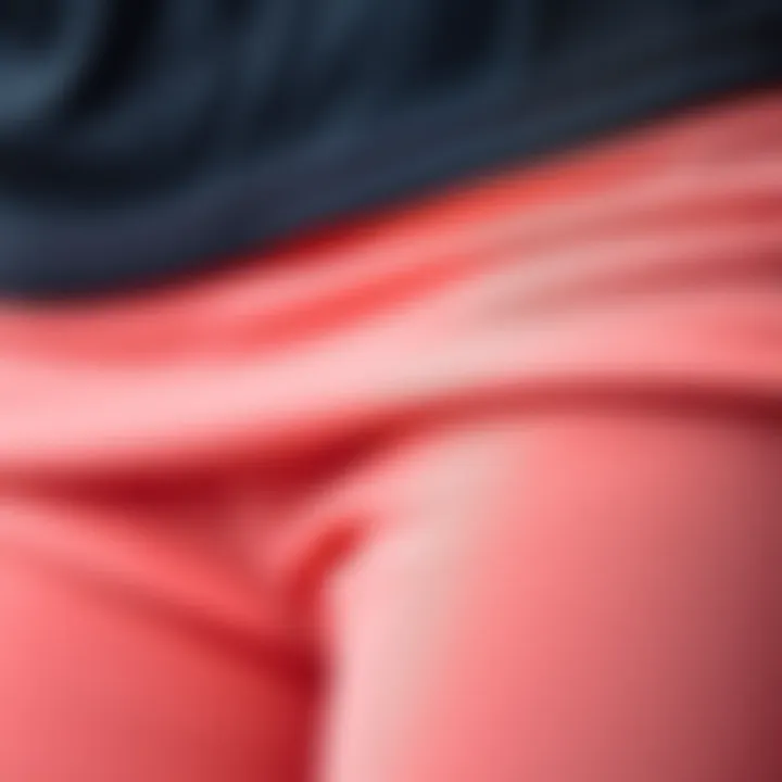 A close-up of tight spandex fabric showcasing its texture and elasticity
