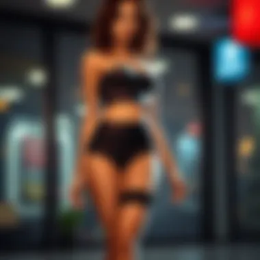 A stylish outfit featuring tight spandex shorts paired with a trendy top