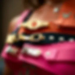 A detailed view of various bra strap clasps showcasing their unique designs and functionalities.