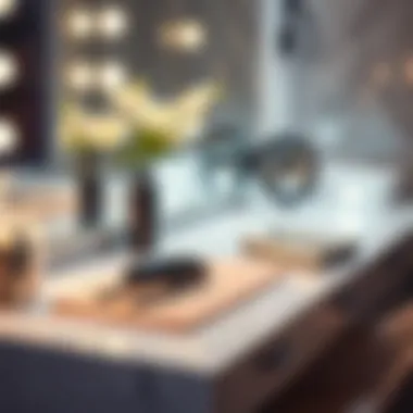 Flat iron mat in a stylish vanity setting