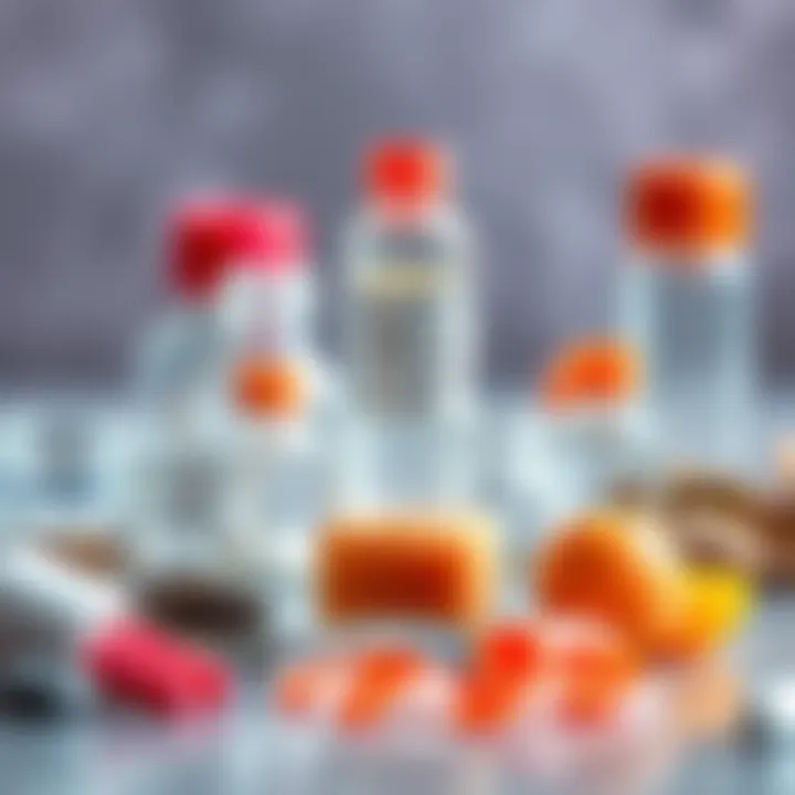 Key Ingredients in Gel Nail Products A vibrant display of essential ingredients found in gel nail products