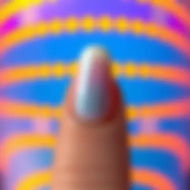 Exquisite Gel Nail Art Artistic rendering of a perfectly manicured nail showcasing gel polish