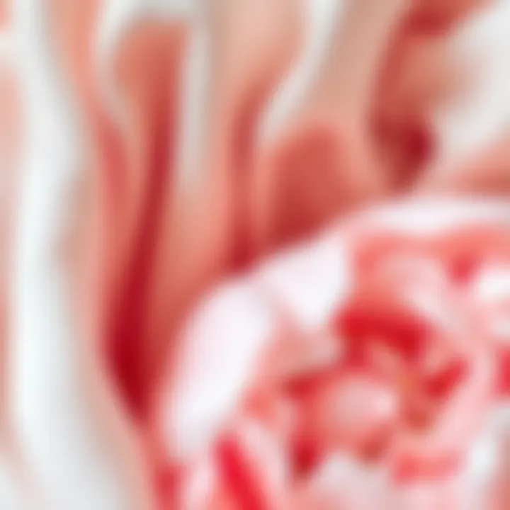 Close-up of peony fabric texture highlighting quality craftsmanship