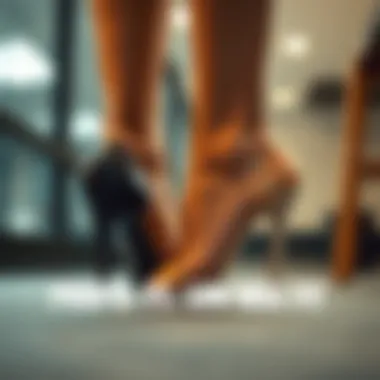 Comparison of proper heel fit versus loose heel fit in shoes