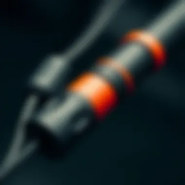 Close-up view of the weighted ropeless jump rope highlighting its ergonomic grip and adjustable features.