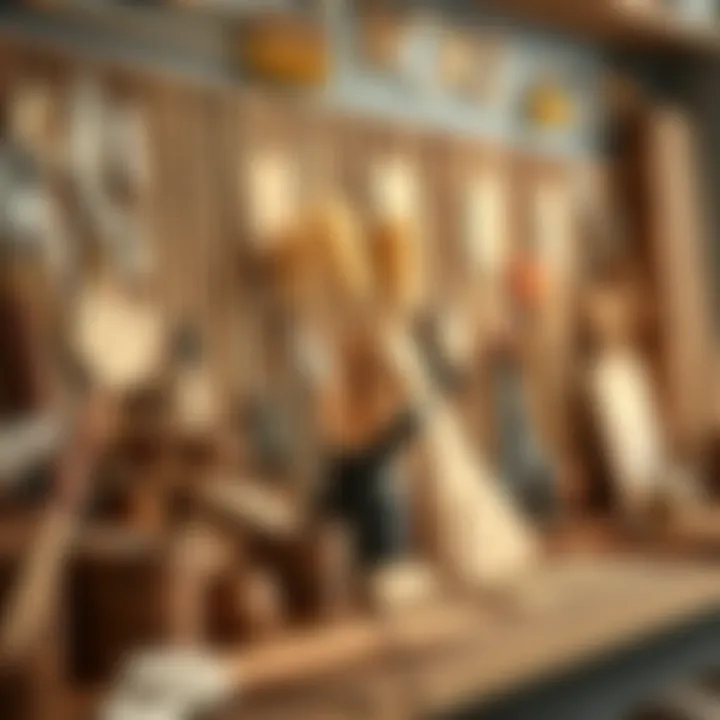 DIY wooden arrows displayed with tools and materials for crafting